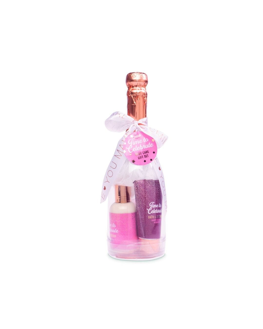CASUELLE 83.0421.00 TIME TO CELEBRATE BATH GIFT SET IN CHAMPAGNE BOTTLE
