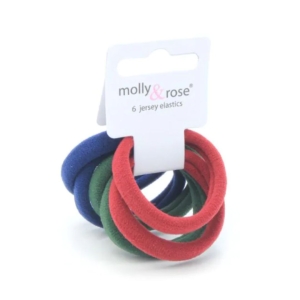 INCA 8795 CARD OF 6 THICK DARK JERSEY ENDLESS ELASTICS