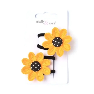 MOLLY & ROSE 8655 SUNFLOWER MOTIF ELASTICS X 2 PACK