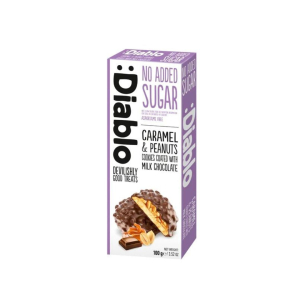 DIABLO CARAMEL & PEANUT COOKIES MILK CHOCOLATE COATING 100 GR