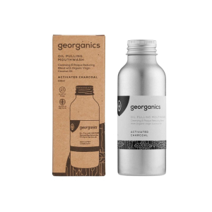 GEORGANICS OIL PULLING MOUTHWASH ACTIVATED CHARCOAL 100ML