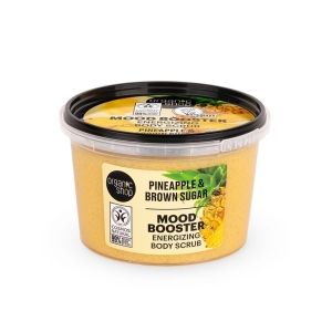 ORGANIC SHOP 44955E MOOD BOOSTER ENERGIZING BODY SCRUB. PINEAPPLE & BROWN SUGAR, 250 ML
