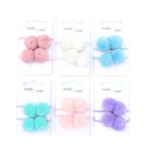 MOLLY & ROSE 8536 POMPOM ELASTICS X 2 PACK