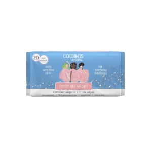 COTTONS INTIMATE WIPES X20 ORGANIC