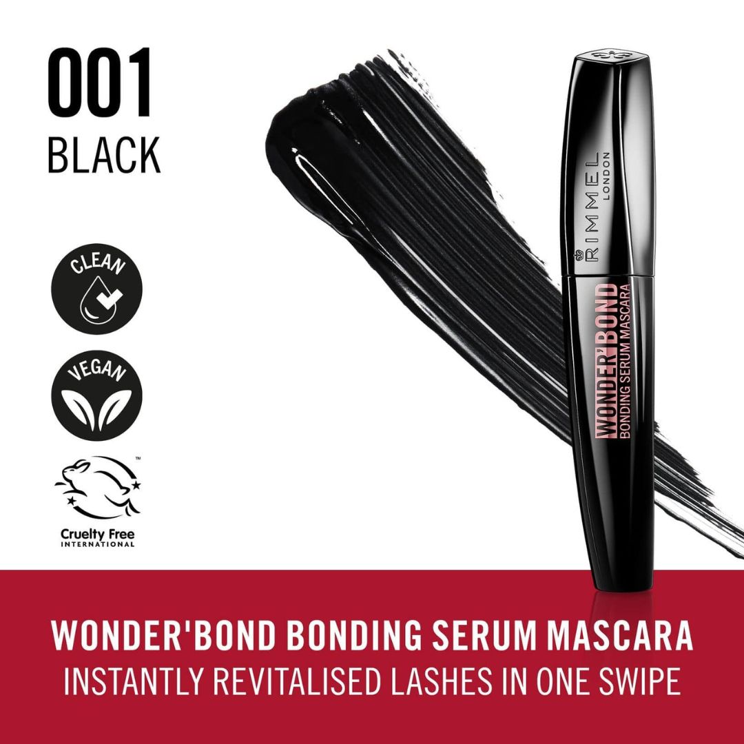 RIMMEL EYES WONDER`BOND BONDING SERUM MASCARA BLACK - Image 2