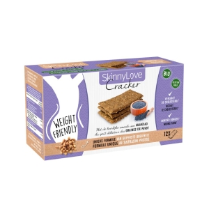 SKINNY LOVE CRACKER PRESSED BUCKWHEAT WITH POPPY SEEDS X12 180G