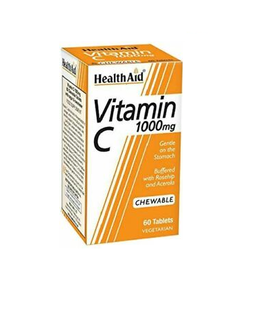 HEALTH AID VITAMIN C 1000MG CHEWABLE X60 TABLETS
