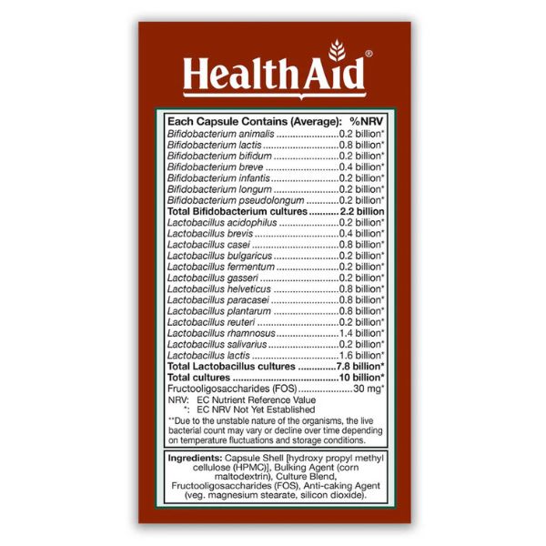 HEALTH AID DAILY PROBIO VEGI X30 TABLETS - Image 2