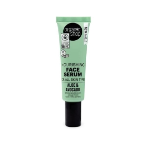 ORGANIC SHOP 40803E NOURISHING FACE SERUM FOR ALL SKIN TYPES AVOCADO AND ALOE, 30 ML