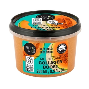 ORGANIC SHOP 05017E COLLAGEN BOOST SHEA SUGAR BODY SCRUB, MELON CARE 250ML