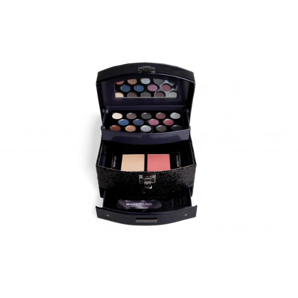 MAGIC STUDIO 85201 BLACK CRYSTALS SMALL MAKE UP CASE