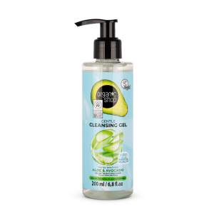 ORGANIC SHOP 40735E GENTLE CLEANSING GEL FOR ALL SKIN TYPES AVOCADO AND ALOE, 200 ML