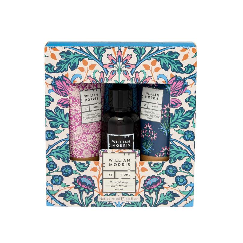 HEATHCOTE & IVORY FG6944 WILLIAM MORRIS BODY RITUAL GIFT PACK 30ML BODY WASH + BODY OIL + BODY CREAM