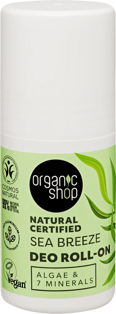 ORGANIC SHOP 43316E NATURAL CERTIFIED SEA BREEZE DEO ROLL-ON ALGAE & 7 MINERALS 50ML
