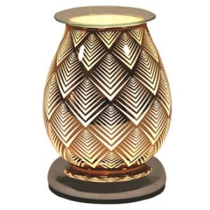 AROMA ACCESSORIES AR1854 CHEVRON COPPER OVAL BURNER