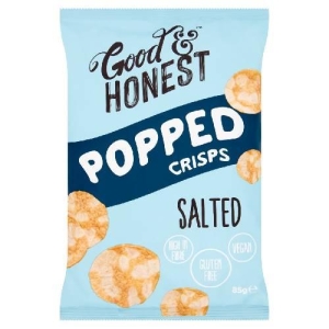 GOOD & HONEST POPPED CRISPS SALTED 85G