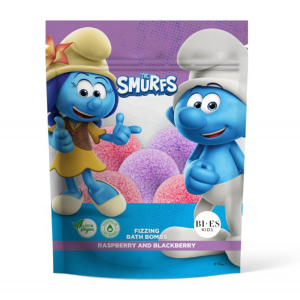 URODA 6251 BI-ES THE SMURFS RASPBERRY & BLACKBERRY FIZZIN BOMBS X 6 PACK
