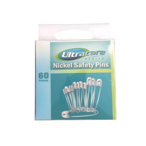 ULTRACARE 12004 NICKEL SAFETY PINS