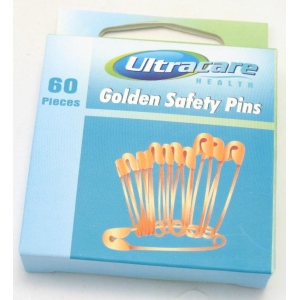 ULTRACARE 12005 GOLDEN SAFETY PINS