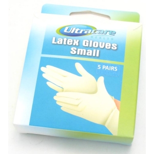 ULTRACARE 12063 5 Pairs Latex Gloves Small