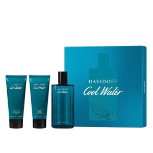 DAVIDOFF COOL WATER MAN GIFT SET EAU DE TOILETTE 125ML + SHOWER GEL 75ML + AFTERSHAVE BALM 75ML