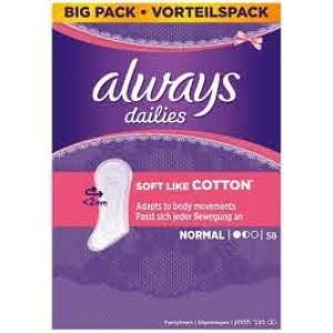 ALWAYS LINER TWIST & FLEX NORMAL X 58