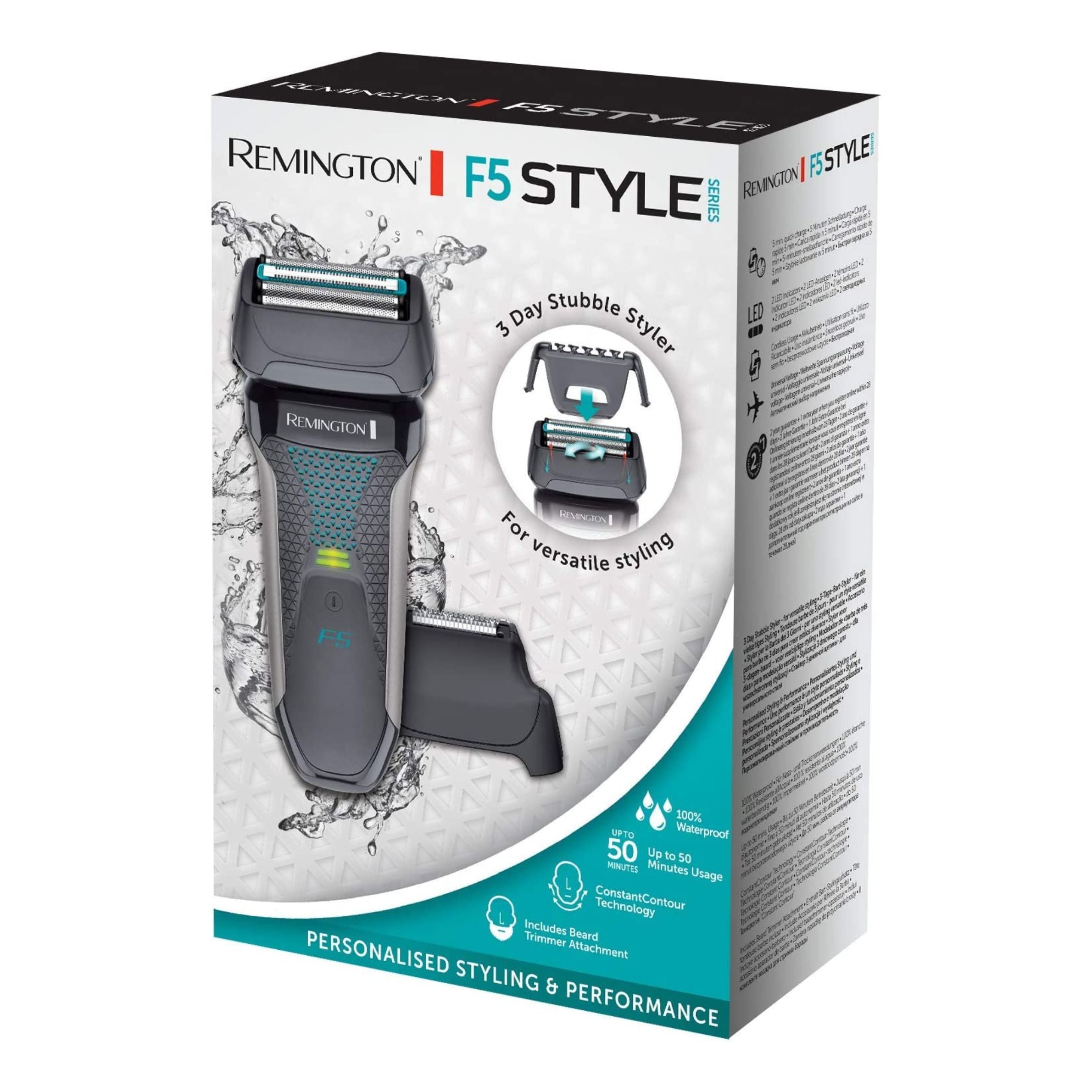 REMINGTON SHAVER DUAL FOIL F5 STYLE+STUB+TRIMM