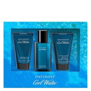 DAVIDOFF COOL WATER MAN GIFT SET EAU DE TOILETTE 40ML + SHOWER GEL 50ML + AFTERSHAVE BALM 50ML 22