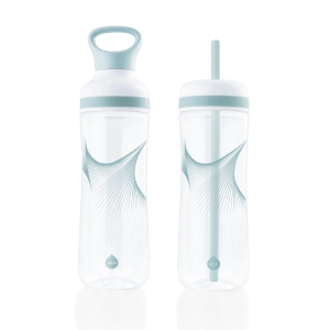 EQUA BOTTLE FLOW WAVE 2 IN 1 PLASTIC BOTTLE GREEN 800ML