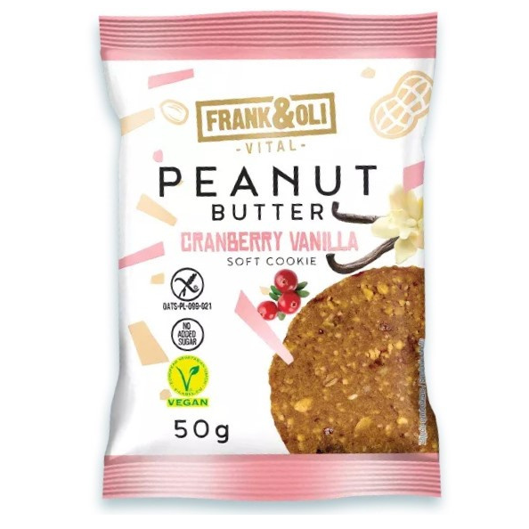 FRANK & OLI SOFT COOKIE PEANUT BUTTER CRANBERRY VANILLA 50 G
