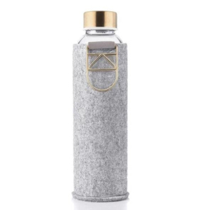 EQUA GLASS BOTTLE MISMATCH FELT GREY 750ML