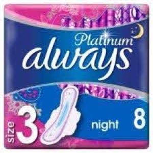 ALWAYS PLATINUM ULTRA NIGHT PLUS X 8