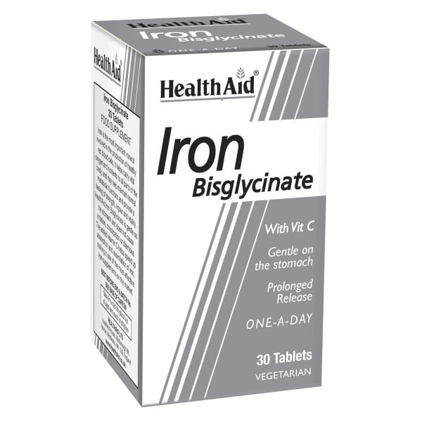 HEALTH AID IRON BISGLYCINATE X90 TABLETS