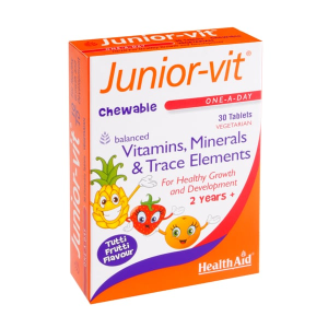 HEALTH AID JUNIOR-VIT CHEWABLE VITAMINS MINERALS & TRACE ELEMENTS X30 TABLETS