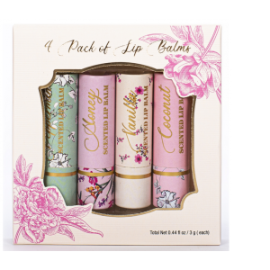 TRI-COASTAL F81091-31747 WRIGHT'S APOTHECARY LIP BALM SET BEIGE X 4 PACK