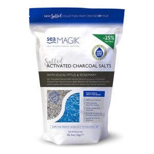 SEA MAGIK EPSOM ACTIVATED CHARCOAL SPA SALTS 1KGS POUCH