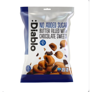 DIABLO BUTTER SWEETS FILLED WITH CHOCOLATE 75G