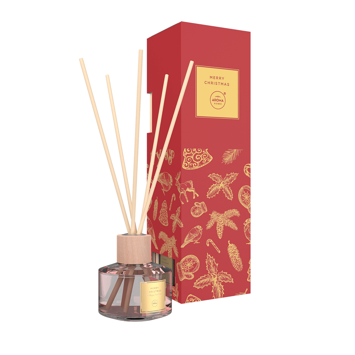 AROMA HOME 9880 MERRY CHRISTMAS APPLE & CINNAMON SCENTED STICKS 50ML