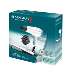REMINGTON SHINE THERAPY GIFT SET HAIR DRYER + HAIR STRAIGHTENER