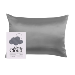 SILVER CLOUD CHARCOAL SATIN PILLOWCASE