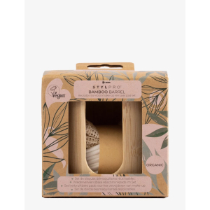 STYLPRO BAM.BARREL BAMBOO BARREL MAKE UP REMOVER PADS IN LAUNDRY BAG