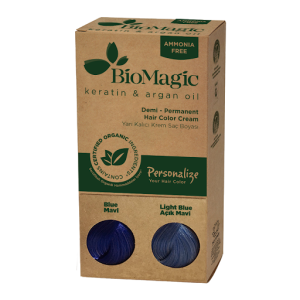 BIOMAGIC ORGANIC HAIR COLOR PERSONALIZE BLUE + LIGHT BLUE