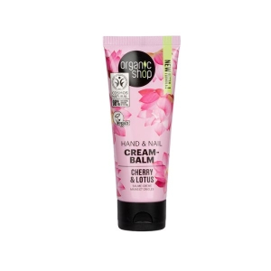 ORGANIC SHOP 2349E HAND & NAIL CREAM-BALM CHERRY AND LOTUS 75ML