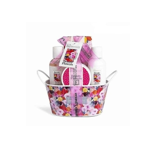 IDC INSTITUTE 44039 BEAUTY FLOWERS GIFT SET TIN X 4 PCS