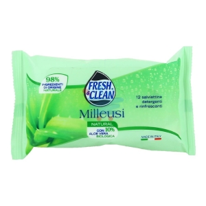 FRESH & CLEAN POCKET WIPES ALOE VERA X 12