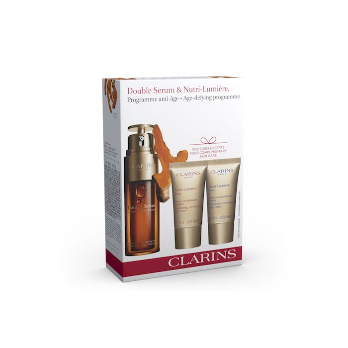 CLARINS DOUBLE SERUM & NUTRI-LUMIERE GIFT SET