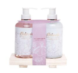 SOURCE BALANCE 83.0126.00 BATURALS BATH GIFT SET ON WOODEN TRAY