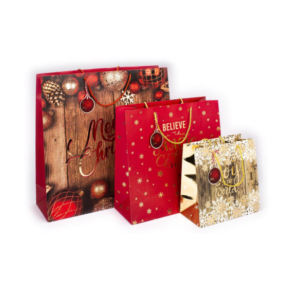 TRI-COASTAL 3876T-30558 CHRISTMAS LARGE PAPER BAGS X 3 PACK