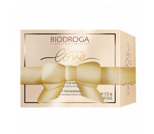 BIODROGA WITH LOVE GIFT SET FOR DRY SKIN GOLDEN CAVIAR 24HR CARE + GOLDEN CAVIAR EYE CONTOUR FLUID