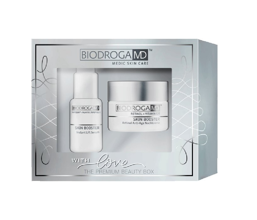 BIODROGA THE PREMIUM BOX SET SKIN BOOSTER INSTANT LIFT SERUM + SKIN BOOSTER NIGHT CREAM